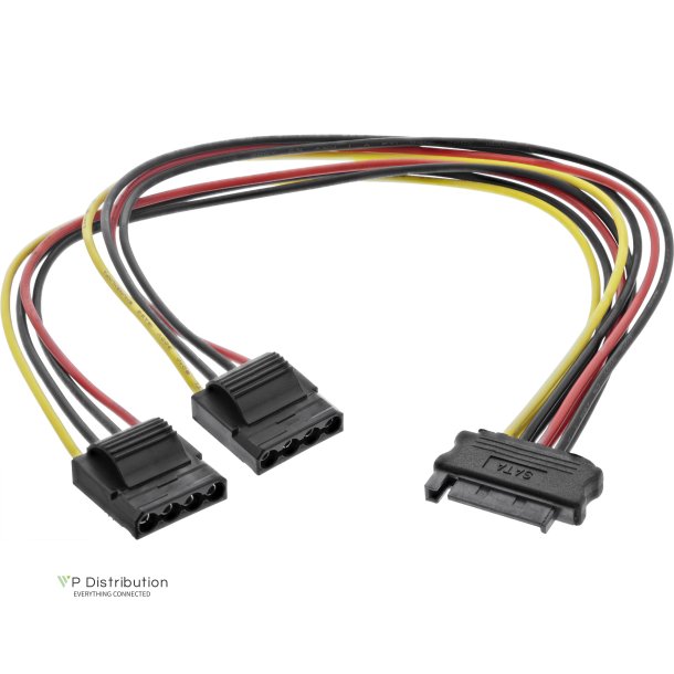 InLine&reg; SATA Power Y-Cable 1 IN two OUT