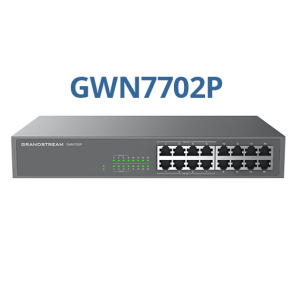Grandstream Unmanaged Network Switch, 16x GbE RJ45, 8x PoE 802.3 af/at