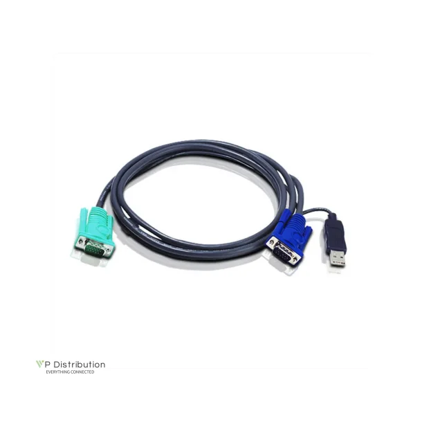 ATEN 2L-5201U KVM-Cable VGA USB 1.2m