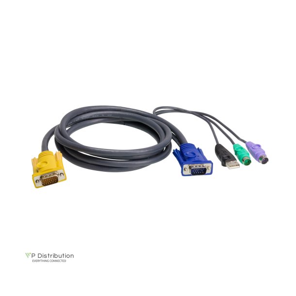 ATEN 2L-5303UP PS/2-USB KVM Cable 3M