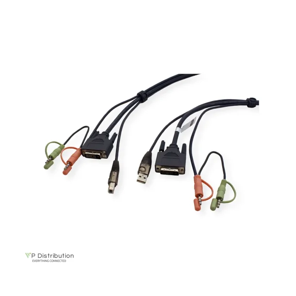 ATEN 2L-7D02UD USB DVI-D Dual Link KVM Cable 1.8M