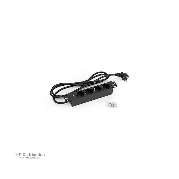 Triton 10" Multiple Socket Strip 4X 1U, Protective Earth Plug