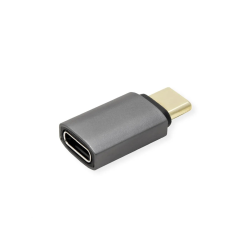 ROLINE USB4 40G Type C M/F Adapter Silver Grey ALU.