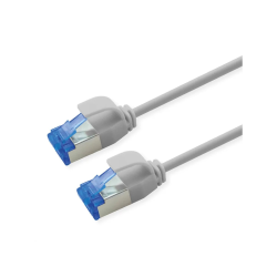 ROLINE PatchCord S/FTP C6A, grey, 3m UltraShort Connector, LSOH, tangle free