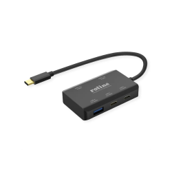 ROLINE USB3.2Gen2 Hub Type C, 4xPort (2xA+2xC)+PD