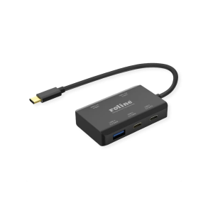 ROLINE USB3.2Gen2 Hub Type C, 4xPort (2xA+2xC)+PD