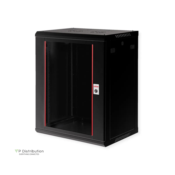 ROLINE 19" Wall Cabinet Basic Plus 18 U 600x450 BxT black
