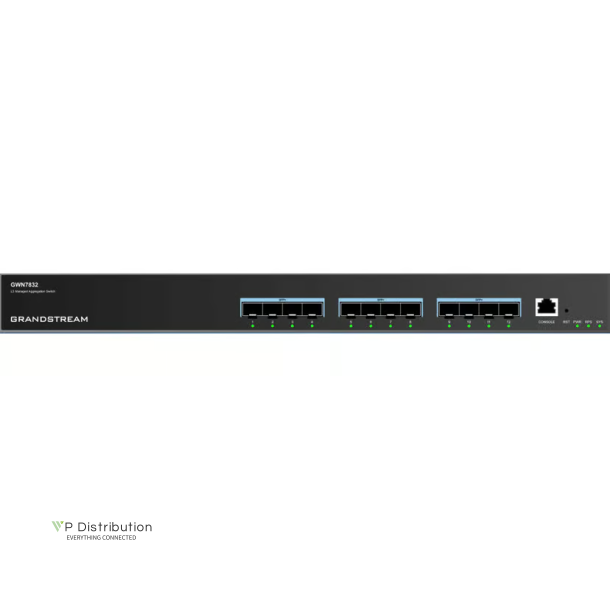 Grandstream Layer 3 Managed Network Switch, 12x SFP+, optional redundant PSU