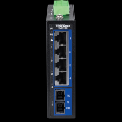 Trendnet 5-Port Hardened Industrial Gigabit DIN-Rail Switch with Multi-Mode SC Port