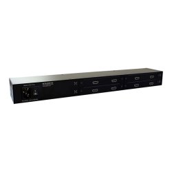 SmartAVI HDMI, Single-Head Rackmount 8-Port Extender Transmitter over CAT5/5e/6 STP. Includes: [RKT8-HDX100, CCPWR06] HDX-100-RX-(PS5VD3A-wllmt) not included
