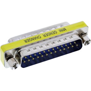 InLine® Mini Gender Changer 25 Pin Sub-D male to male