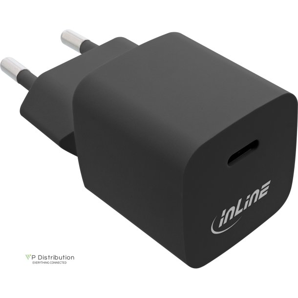 InLine&reg; USB Charger Single USB-C, Power Delivery, PPS, 33W, black