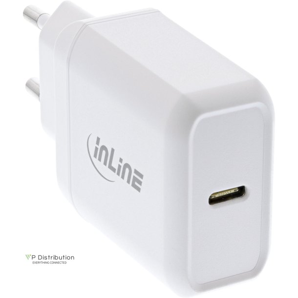 InLine&reg; USB PD Charger Single USB Type-C, Power Delivery, 25W, white