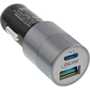 InLine® USB car charger power-adaptor Quick Charge 3.0, black