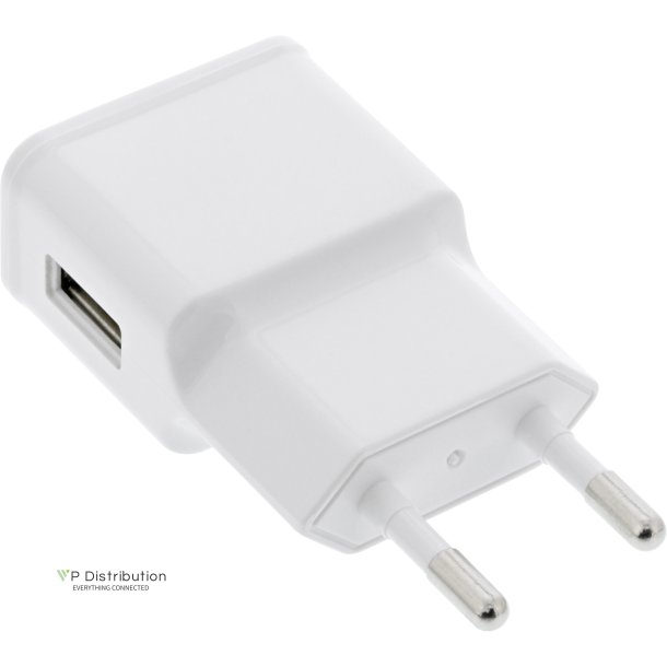 InLine&reg; USB Power Adapter Single, 100-240V to 5V/1.2A white