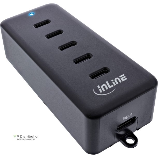 InLine&reg; 5-Port USB-C PowerHub, charger extension, max. 100W