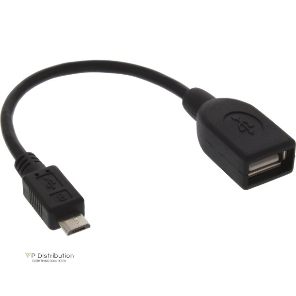 InLine&reg; Micro USB OTG Adapter Cable Micro-B male to USB A female 0.15m