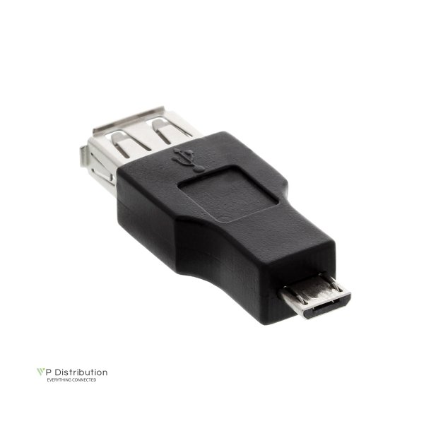 InLine&reg; Micro USB OTG Adapter Micro-B male to USB A female