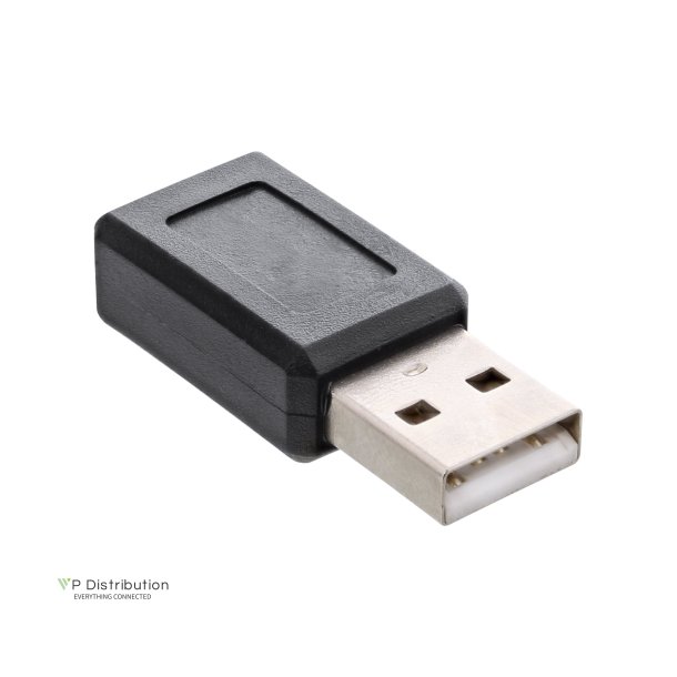 InLine Micro-USB adapter, USB A male to Micro-USB B female