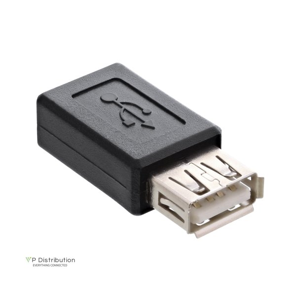 InLine&reg; Micro-USB adapter, USB A female to Micro-USB B female