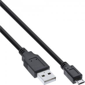InLine Micro USB 2.0 Cable USB A male to Micro-B male black 1m