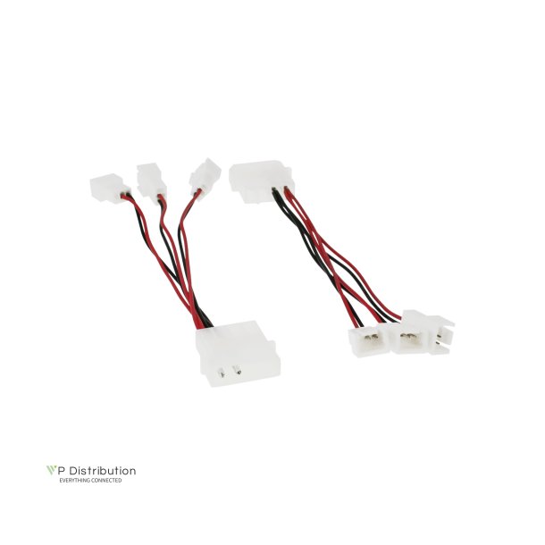 InLine&reg; PC Fan Adapter Cable 12V to 5V for up to 3 fans