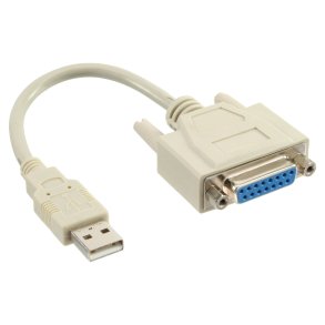 InLine USB Adapter Cable USB Type A male to DB15 female
