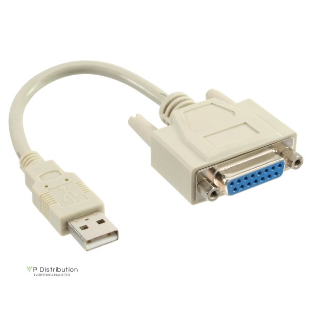 InLine&reg; USB Adapter Cable USB Type A male to DB15 female