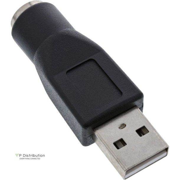 InLine USB Adapter Type A male to MD6 female PS/2 female