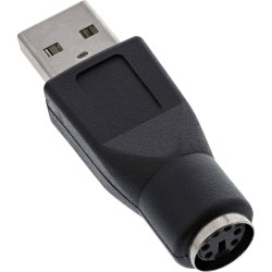 InLine USB Adapter Type A male to MD6 female PS/2 female