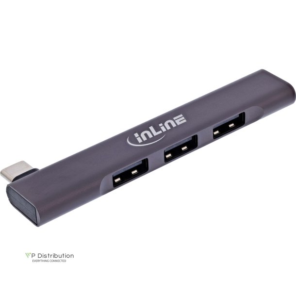InLine&reg; Slim USB-C Hub, 4-port, USB 3.0 + 3x USB 2.0, slim design