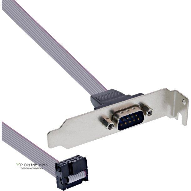 InLine&reg; Slot Bracket low profiel DB9male to 10 Pin internal header direct 1:1, 0.6m