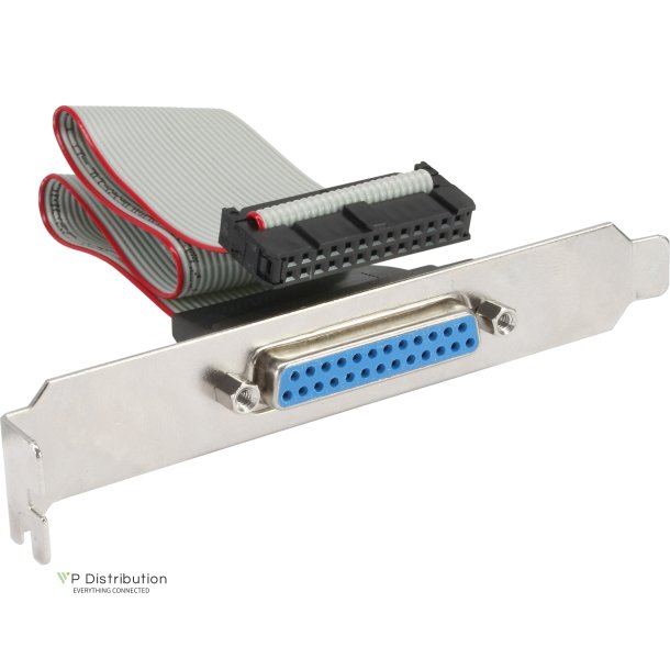 InLine&reg; Parallel Slot Bracket with 25 Pin Sub-D Socket to 26 Pin female 0.5m