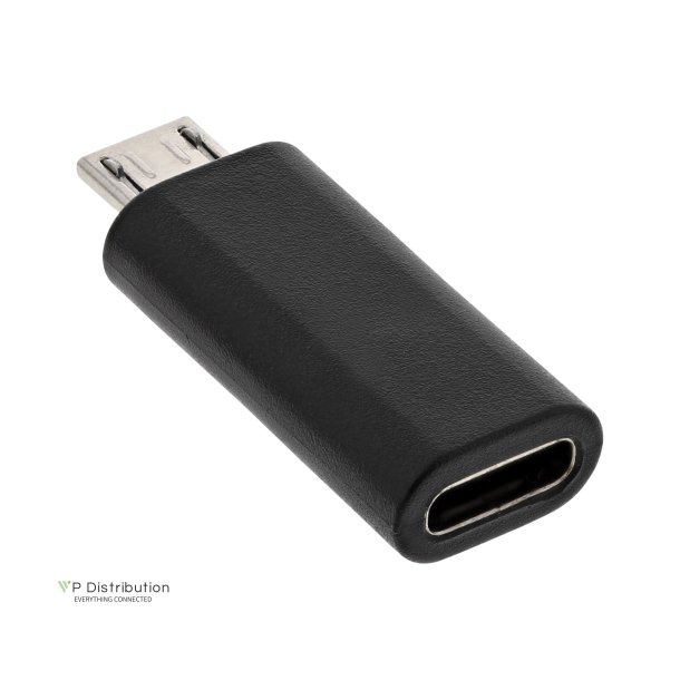 InLine&reg; USB 2.0 adapter, Micro-USB male to USB Type-C female