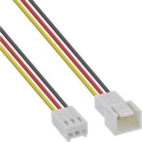 InLine Fan Cable Extension 3 Pin Molex male to female length 30cm