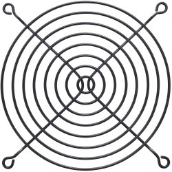 InLine&reg; Fan Grill Metal 120x120mm black