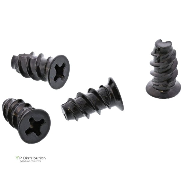 InLine&reg; Fan Screws 5.0x10.0mm black 50 pcs.