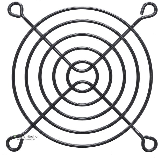 InLine&reg; Fan Grill Metal 80x80mm black