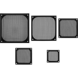 InLine&reg; Fan Grill Aluminum Filter 80x80mm black