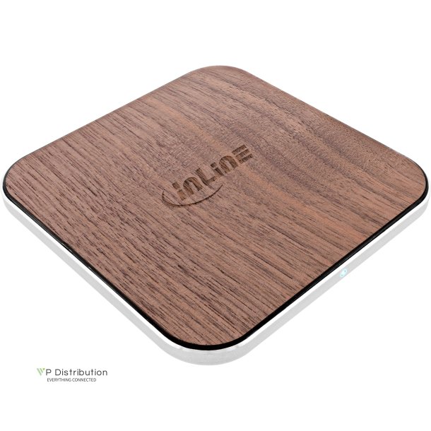 InLine&reg; Qi woodcharge, wireless fast charger, 5/7,5/10W/15W, USB-C