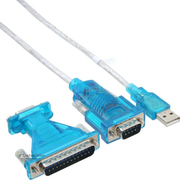 InLine&reg; USB to Serial Adapter Cable USB Type A male to DB9 male 1.8m