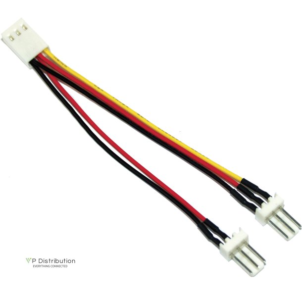 InLine&reg; Fan Adapter Y-Cable 3 Pin Molex female to 2x 3 Pin Molex male 100 pcs.