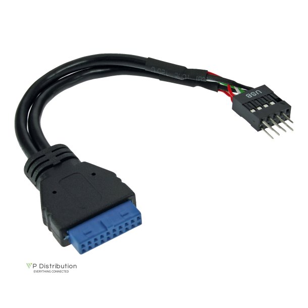 InLine&reg; USB 3.0 to 2.0 Adapter internal USB 3.0 to 2x USB 2.0 pin header 0.15m