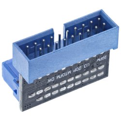 InLine&reg; USB 3.0 adapter internal, male to female, DOWN angled