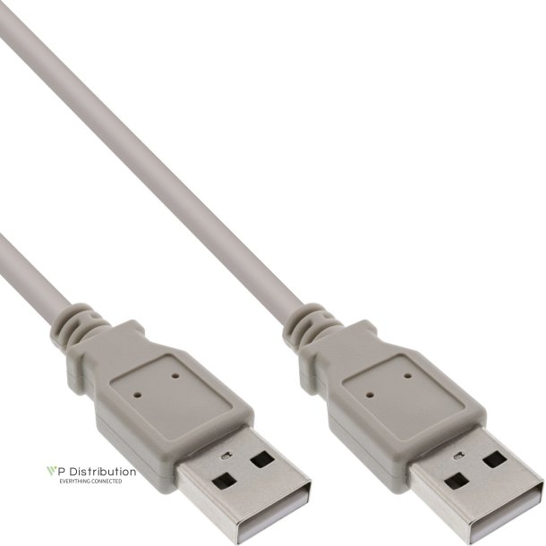 InLine USB 2.0 Cable Type A male to Type A male beige 0.3m