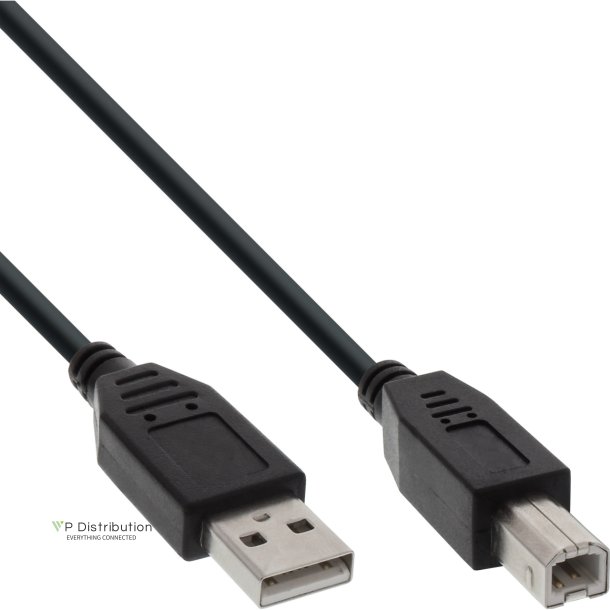 InLine USB 2.0 Cable Type A male to B male black 0.3m