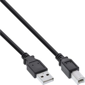 InLine USB 2.0 Cable Type A male to B male black 2m