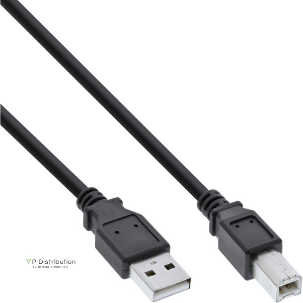 InLine USB 2.0 Cable Type A male to B male black 2m