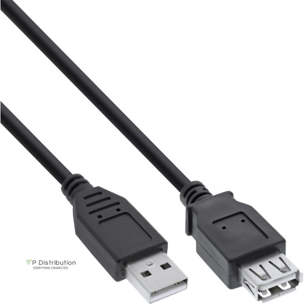 InLine USB 2.0 Extension Cable Type A male to female black 2m