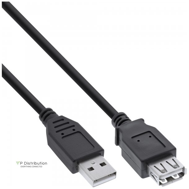 InLine USB 2.0 Extension Cable Type A male to female black 3m